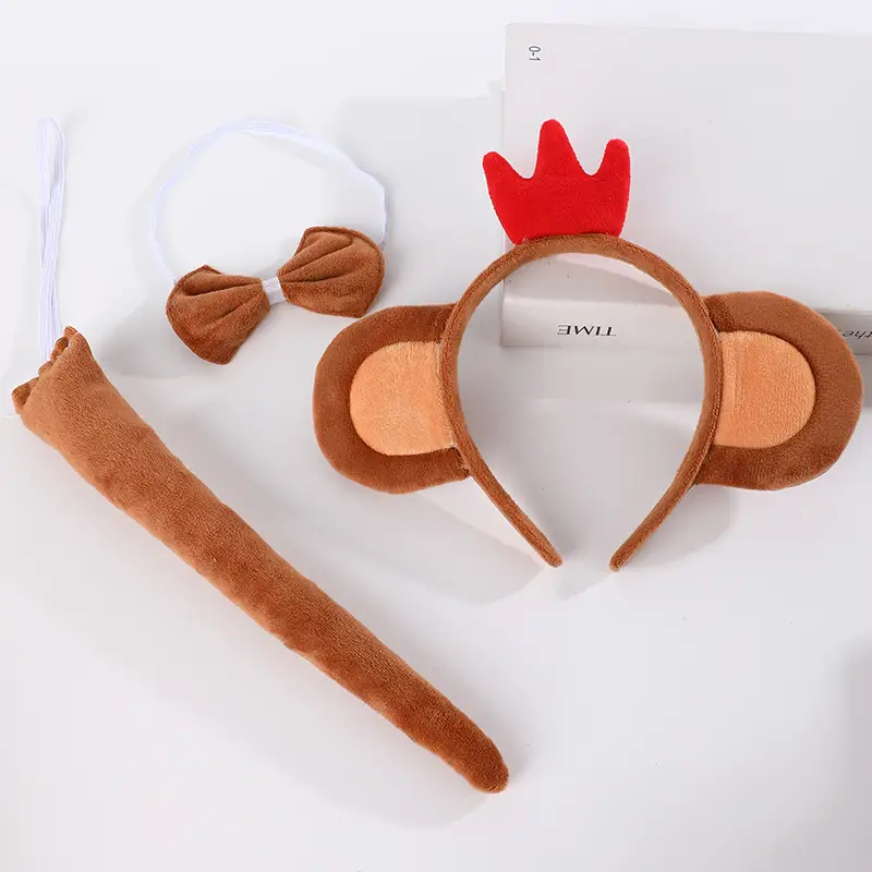 Plush Banana Monkey Headband Set for Girls - Image 14