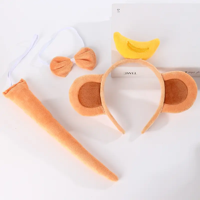 Plush Banana Monkey Headband Set for Girls - Image 20