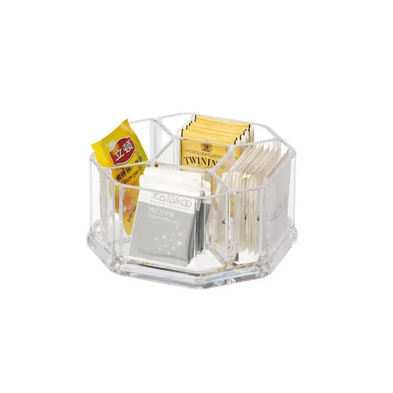 Clear Acrylic Guest Room Storage Box with 3 Grids - Image 18