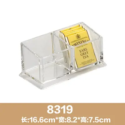 Clear Acrylic Guest Room Storage Box with 3 Grids - Image 3