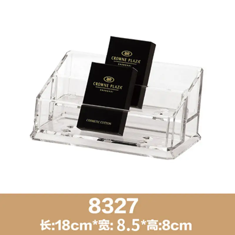 Clear Acrylic Guest Room Storage Box with 3 Grids - Image 4