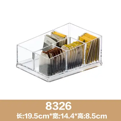 Clear Acrylic Guest Room Storage Box with 3 Grids - Image 5