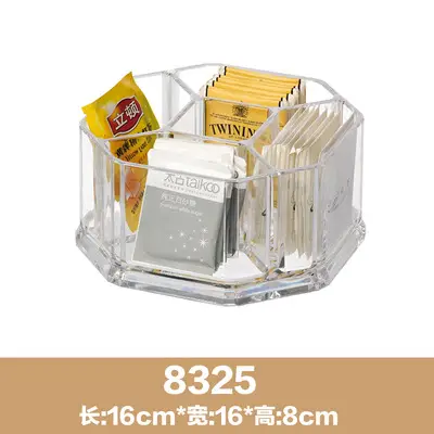 Clear Acrylic Guest Room Storage Box with 3 Grids - Image 6