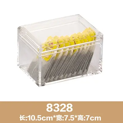 Clear Acrylic Guest Room Storage Box with 3 Grids - Image 7