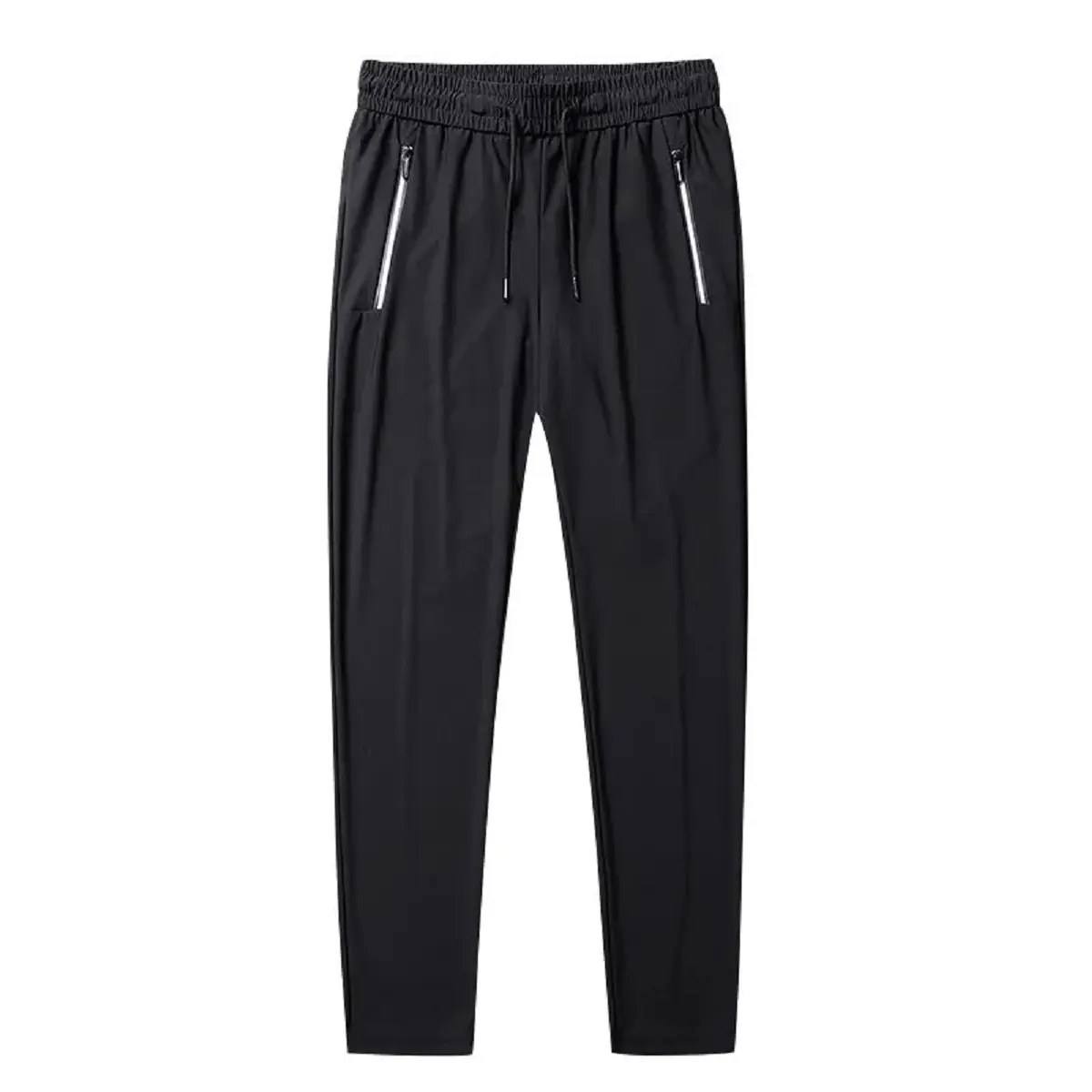 Men's Ice Silk Cool Mesh Trousers Black Summer Breathable
