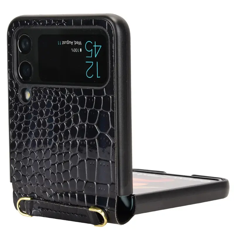 Pearlescent Z Flip5 Mobile Phone Case with One-Piece Lanyard - Image 6