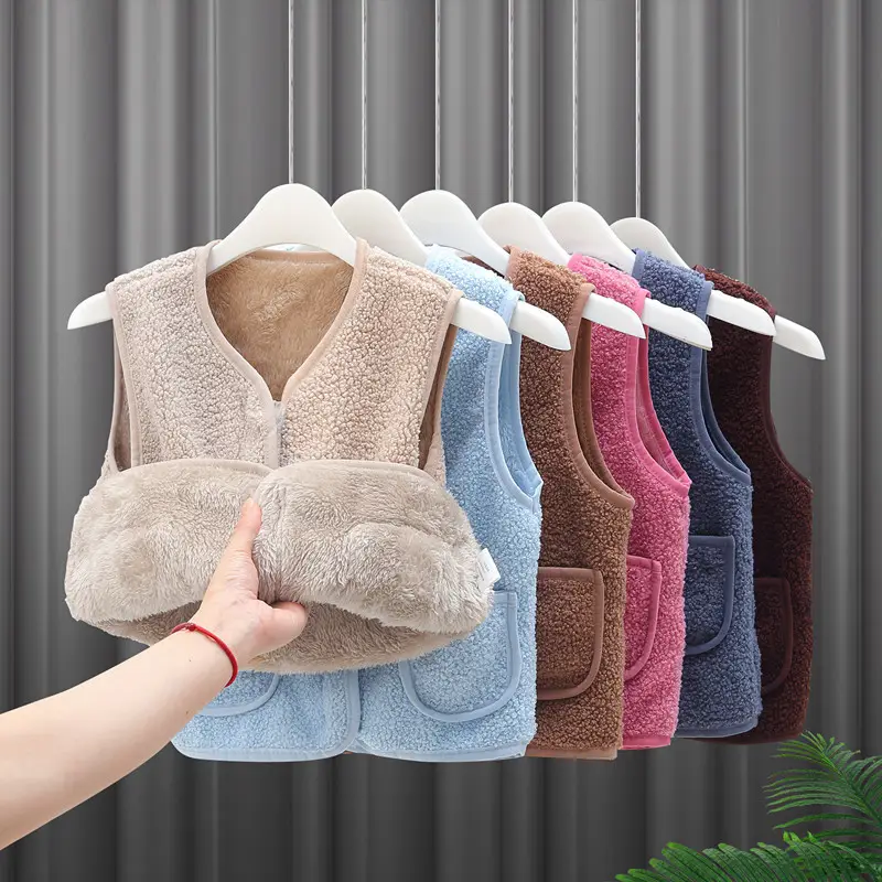 Baby Fleece Lined Vest Grey for Boys Girls Autumn Winter - Image 10