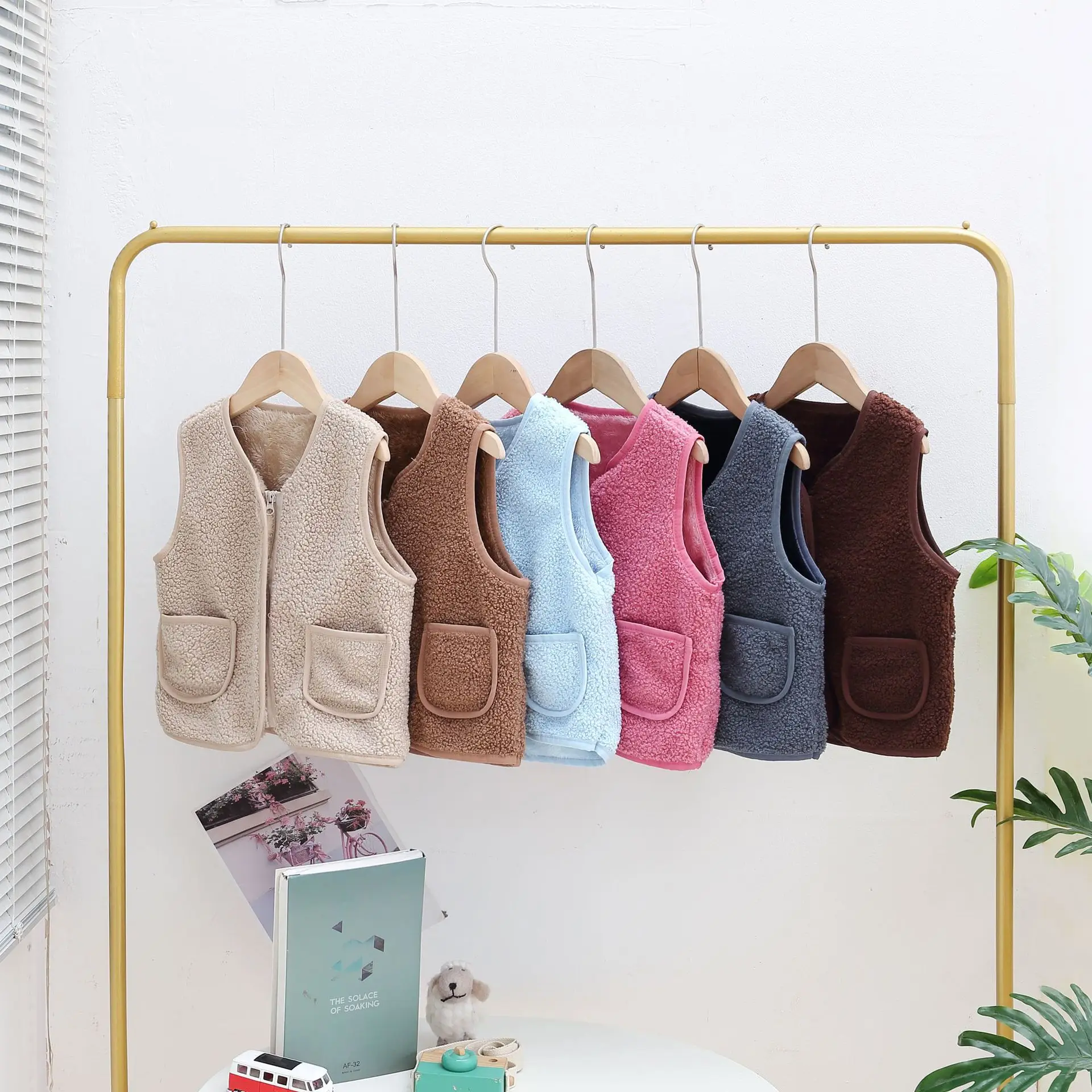 Baby Fleece Lined Vest Grey for Boys Girls Autumn Winter - Image 11