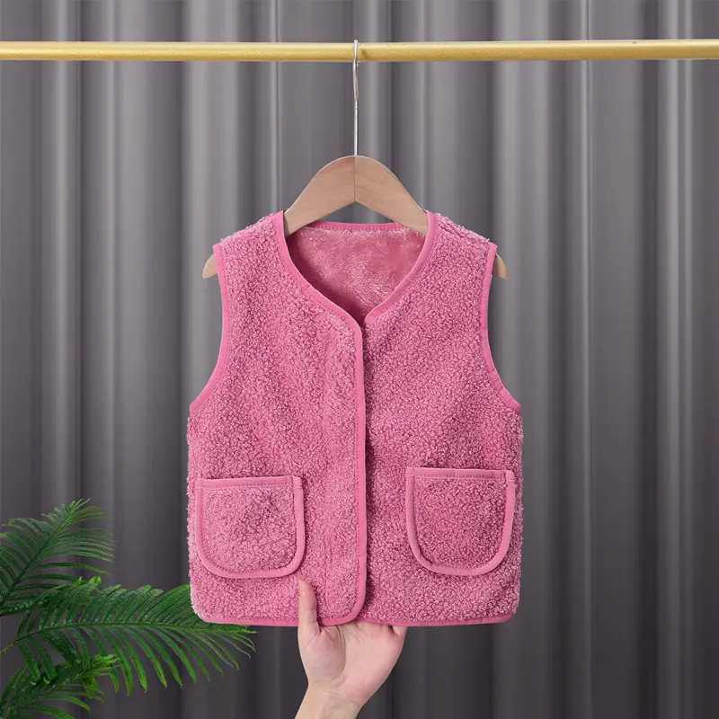 Baby Fleece Lined Vest Grey for Boys Girls Autumn Winter - Image 4