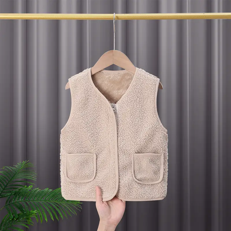 Baby Fleece Lined Vest Grey for Boys Girls Autumn Winter - Image 5