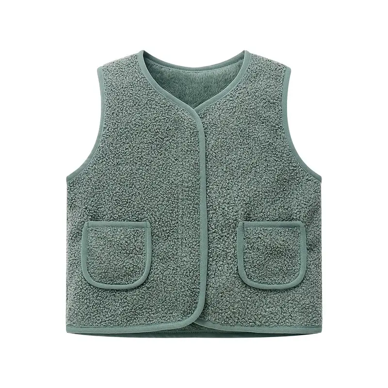 Baby Fleece Lined Vest Grey for Boys Girls Autumn Winter - Image 7