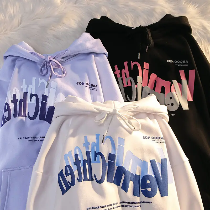Women's White Letter Print Hooded Sweatshirt 2025 Winter - Image 9