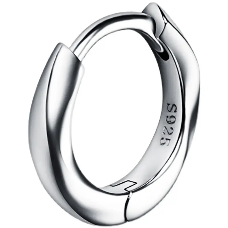 Men's Stud Earrings Pure S925 Sterling Silver Cold Style - Image 7