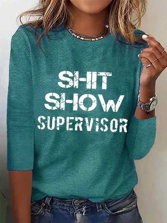 3D Printed Long Sleeve Women's Top Orange Green - Image 24