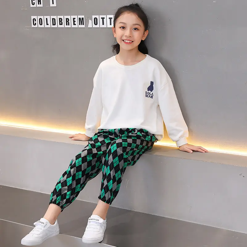 Children's Velvet Leg Pants Fall Winter Warm Loose Pants - Image 10