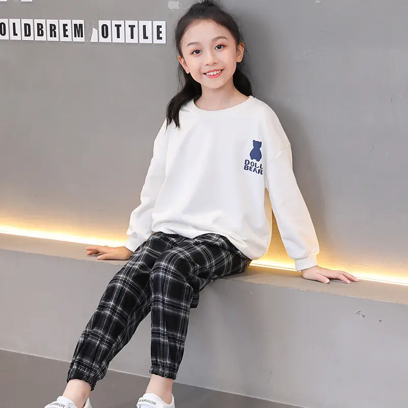 Children's Velvet Leg Pants Fall Winter Warm Loose Pants - Image 11