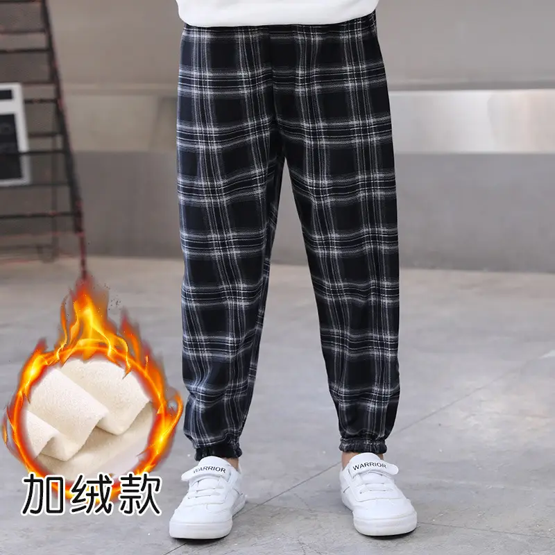 Children's Velvet Leg Pants Fall Winter Warm Loose Pants - Image 4