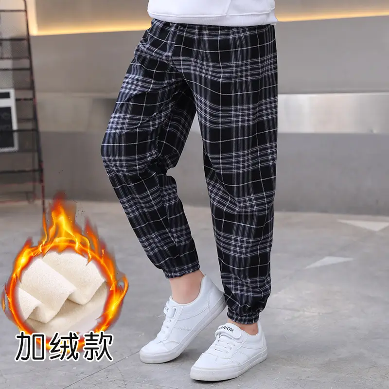 Children's Velvet Leg Pants Fall Winter Warm Loose Pants - Image 8