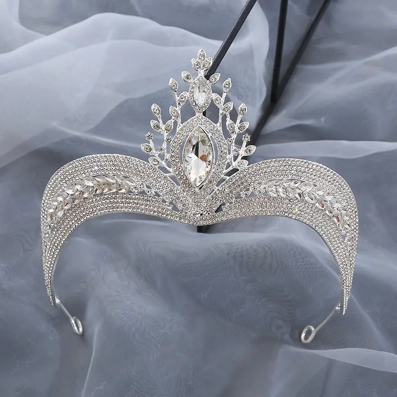 European Style Zircon Crown Princess Hair Hoop for Bride Party - Image 8