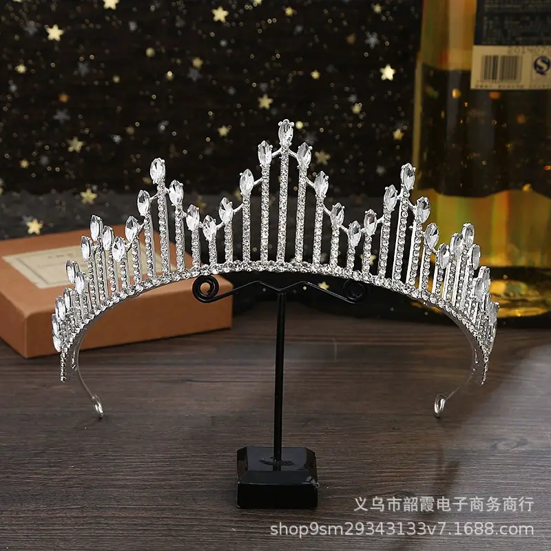 European Style Zircon Crown Princess Hair Hoop for Bride Party - Image 13