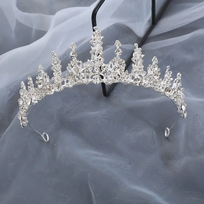 European Style Zircon Crown Princess Hair Hoop for Bride Party - Image 9