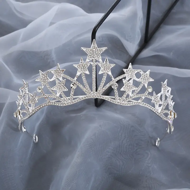 European Style Zircon Crown Princess Hair Hoop for Bride Party - Image 10