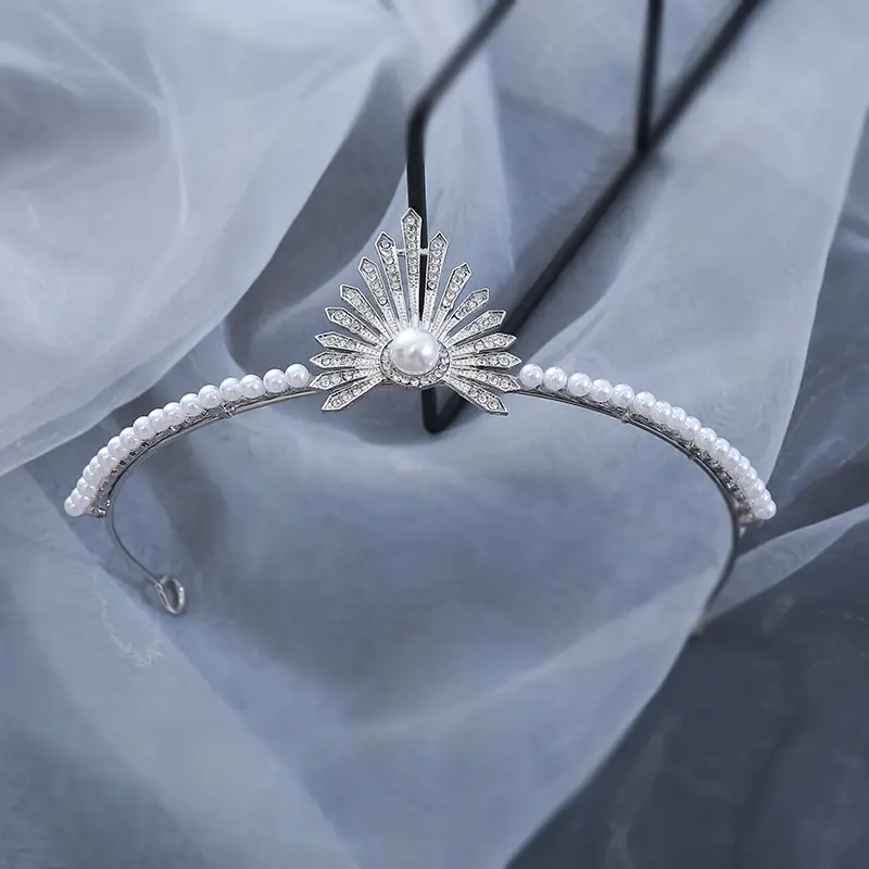 European Style Zircon Crown Princess Hair Hoop for Bride Party - Image 12