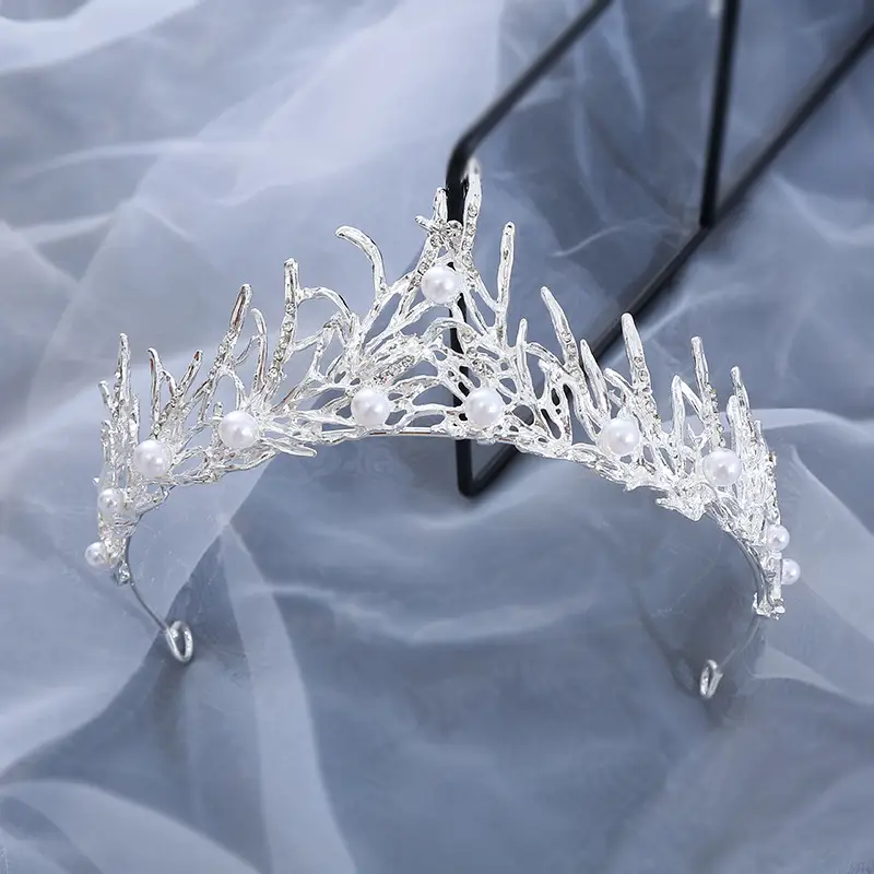 European Style Zircon Crown Princess Hair Hoop for Bride Party - Image 2
