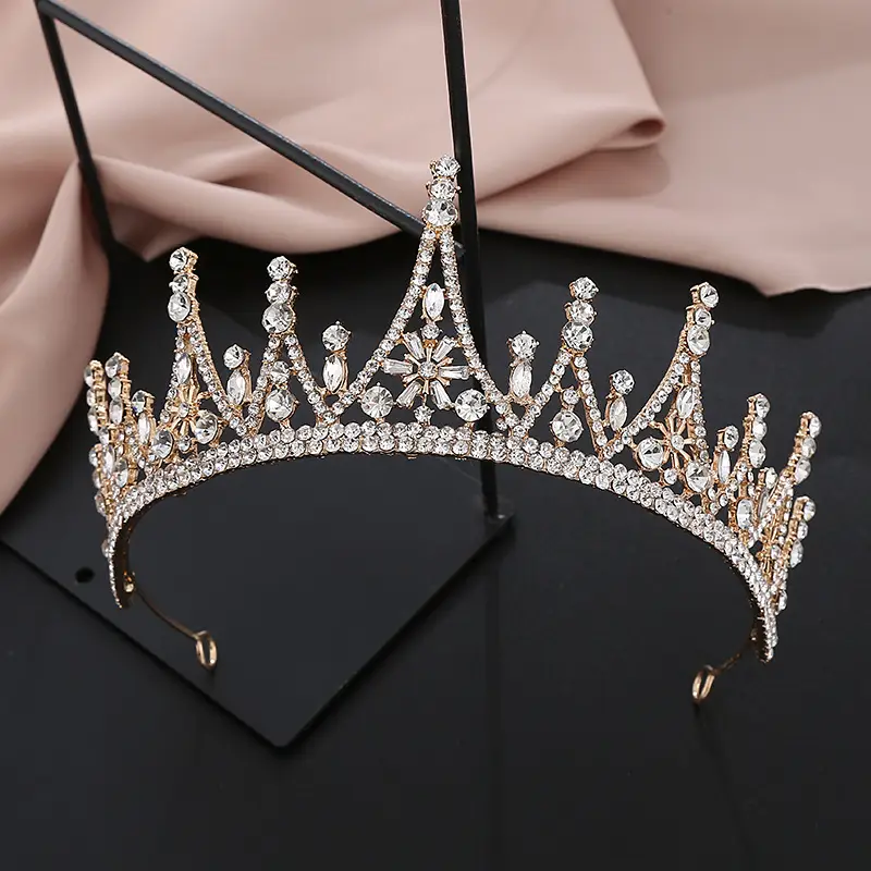 European Style Zircon Crown Princess Hair Hoop for Bride Party - Image 3