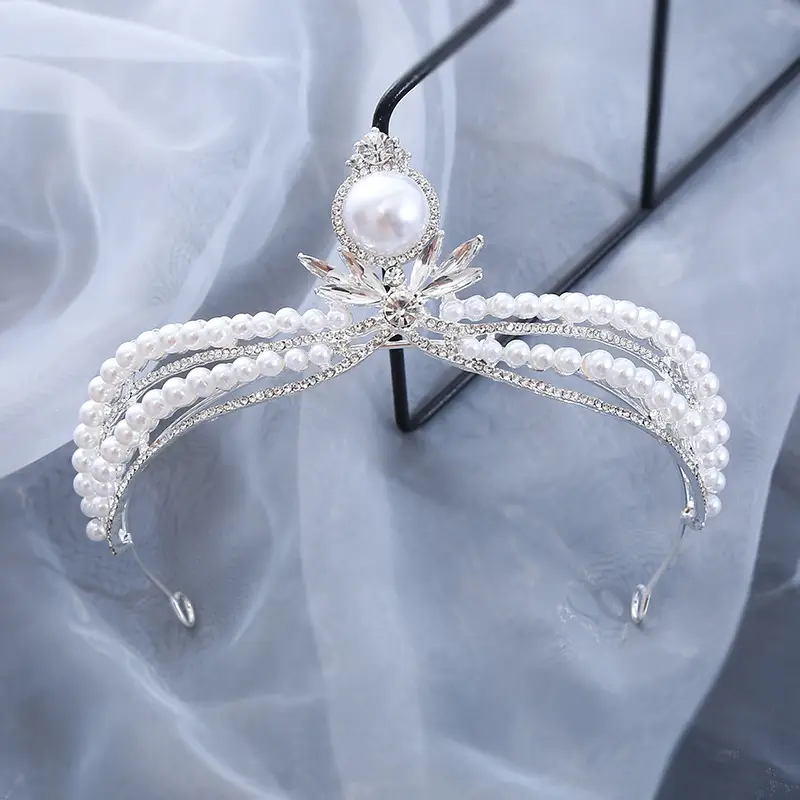 European Style Zircon Crown Princess Hair Hoop for Bride Party - Image 5