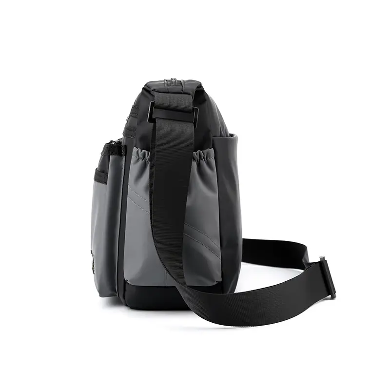 Men's Oxford Cloth Crossbody Bag Black Large Capacity - Image 7
