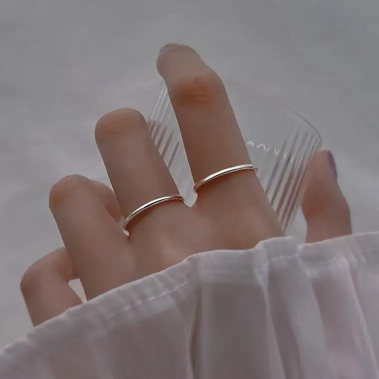 S999 Sterling Silver Glossy Ring for Women - Image 4