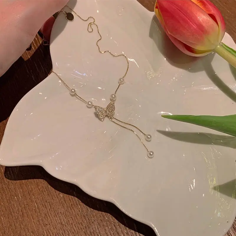 Sweet Pearl Necklace for Women's All-Match Clavicle Chain