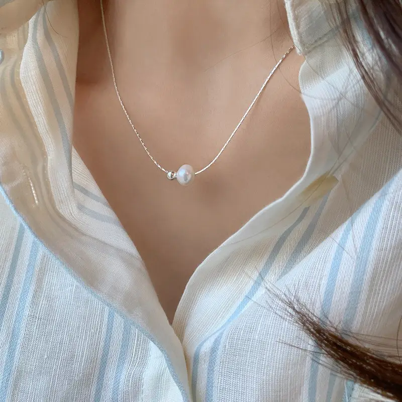 Sweet Pearl Necklace for Women's All-Match Clavicle Chain