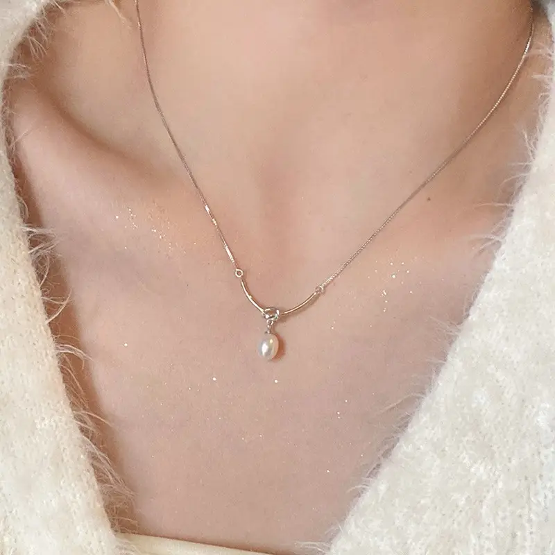 Sweet Pearl Necklace for Women's All-Match Clavicle Chain