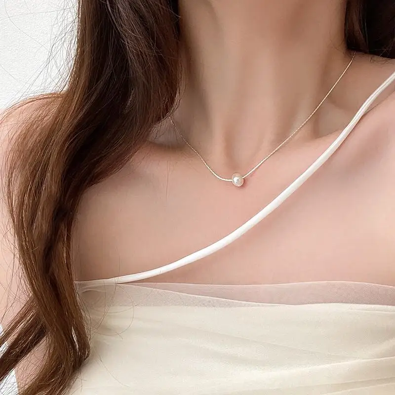 Sweet Pearl Necklace for Women's All-Match Clavicle Chain