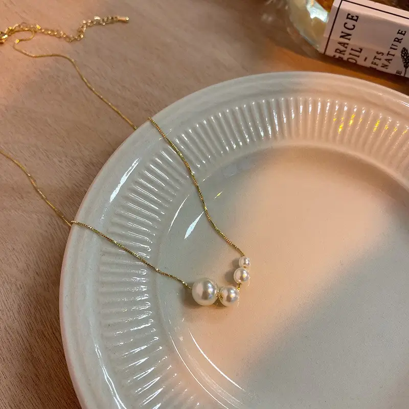 Sweet Pearl Necklace for Women's All-Match Clavicle Chain
