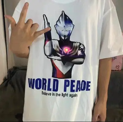 Pure Cotton Luminous T-Shirt for Men Women Short Sleeve