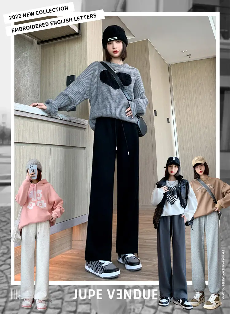 Women Fleece Lined Sweatpants Black 2025 — feature 1