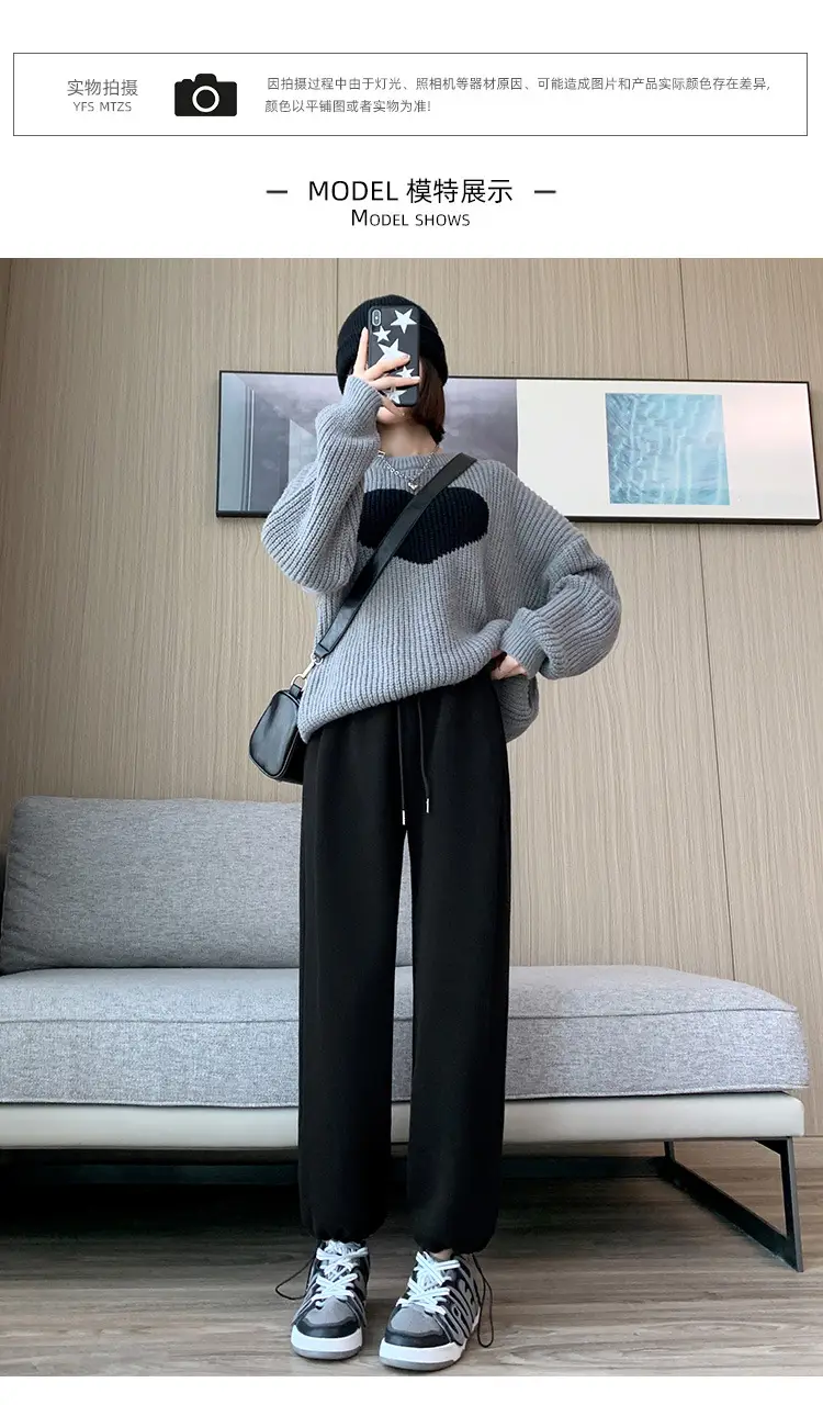 Women Fleece Lined Sweatpants Black 2025 — feature 14
