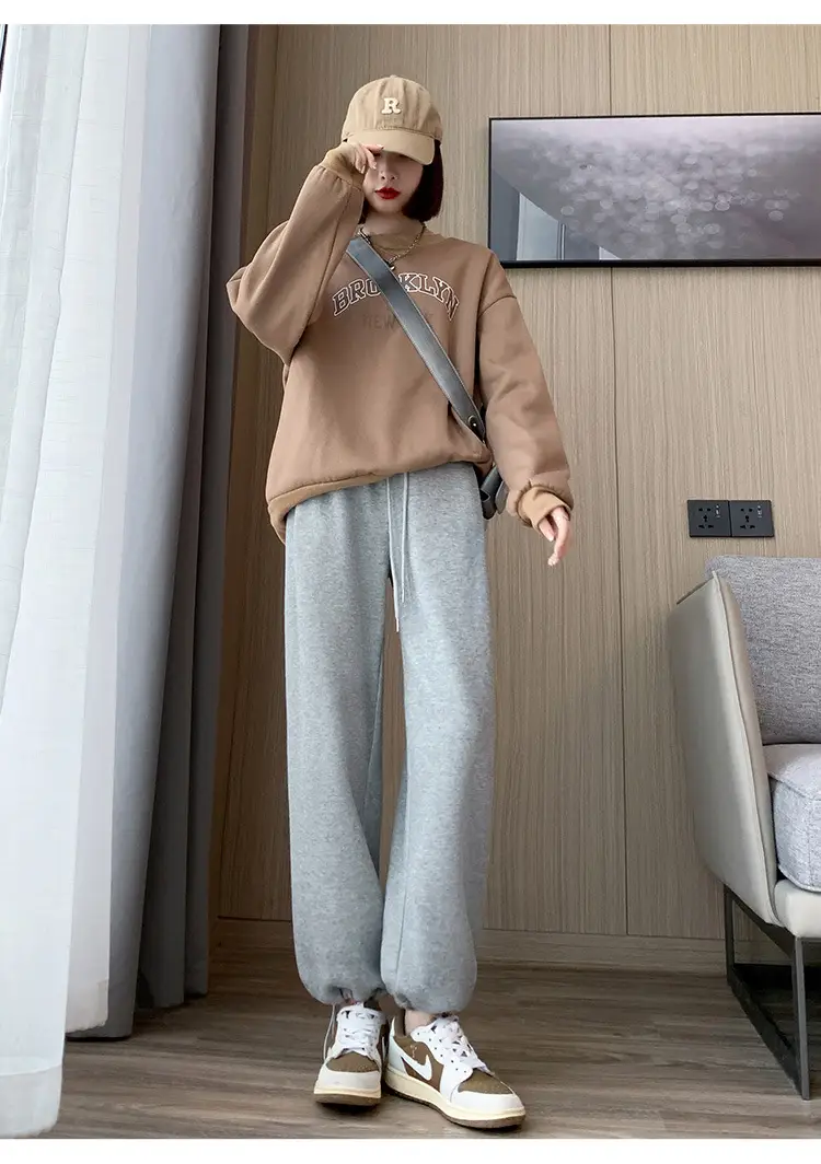 Women Fleece Lined Sweatpants Black 2025 — feature 18