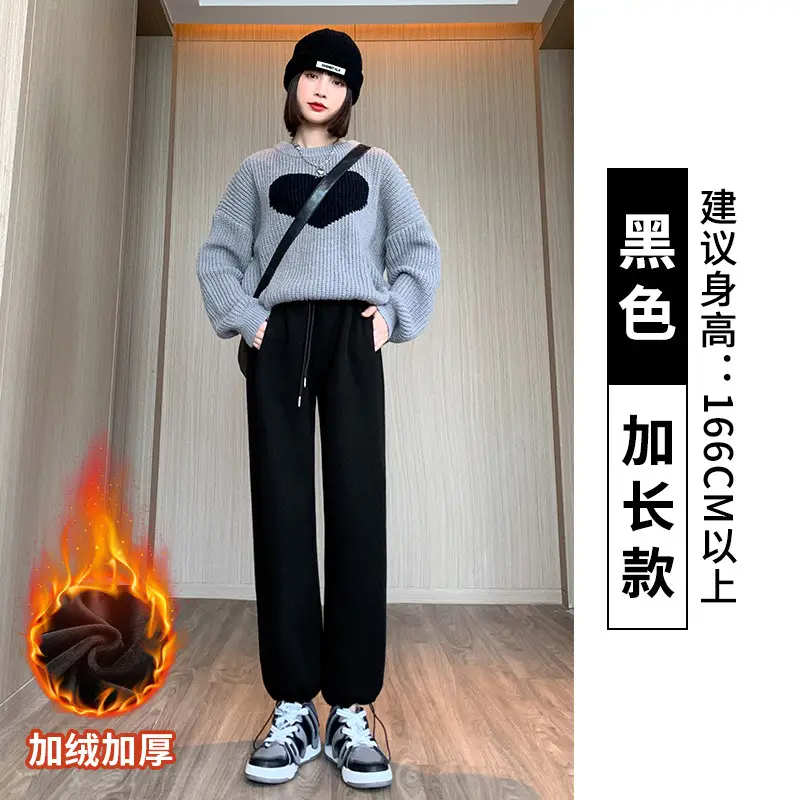 Women Fleece Lined Sweatpants Black 2025 - Image 18
