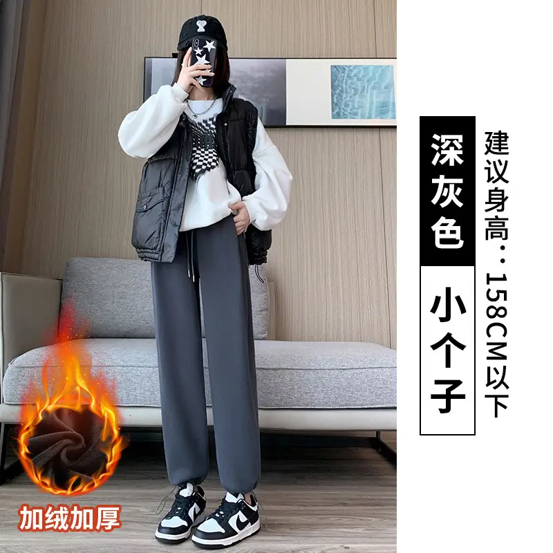 Women Fleece Lined Sweatpants Black 2025 - Image 19