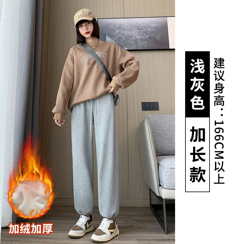 Women Fleece Lined Sweatpants Black 2025 - Image 24