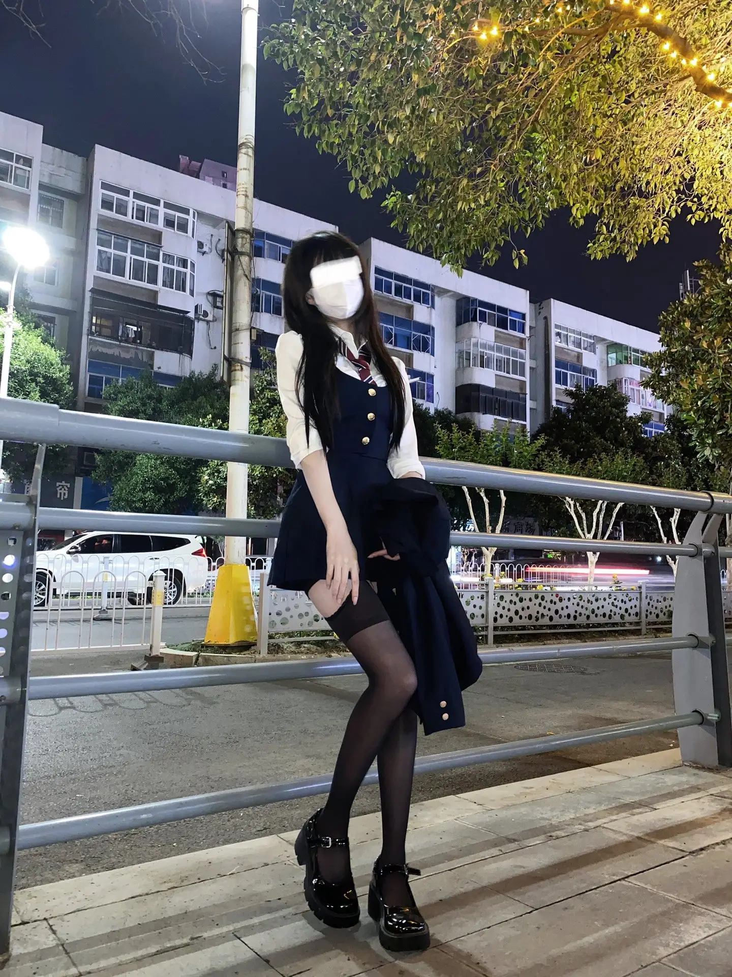 Cool House Oolong Girls Vest Suit Navy Blue Pleated Skirt - Image 4