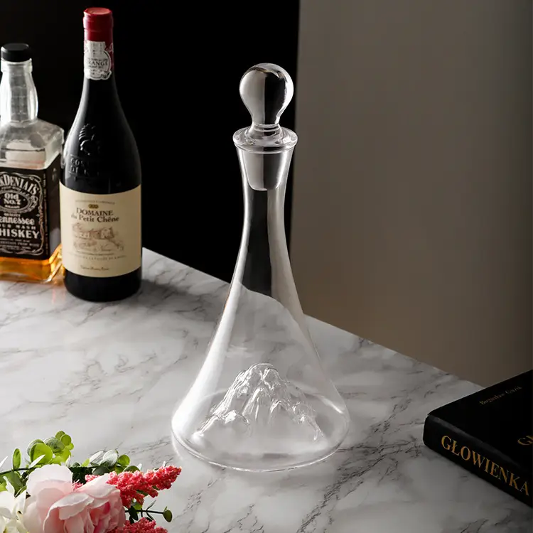 Crystal Ice Mountain Decanter Set for Wine Bottles - Image 3