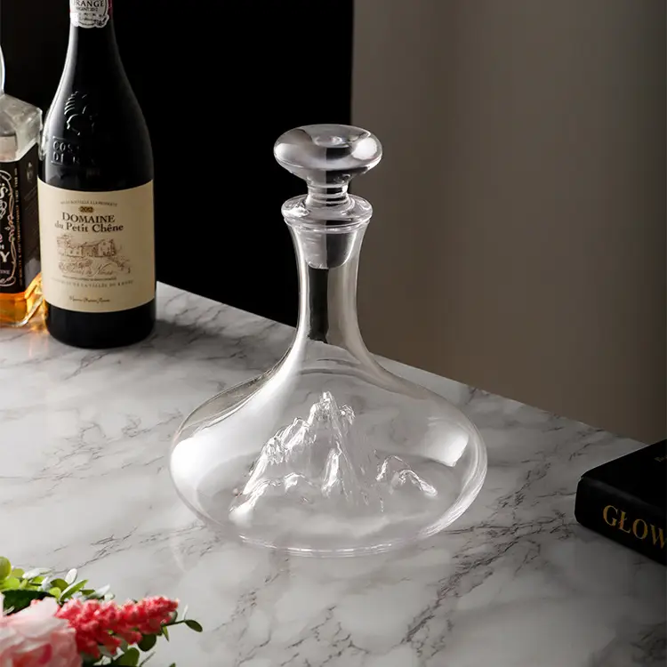 Crystal Ice Mountain Decanter Set for Wine Bottles - Image 5
