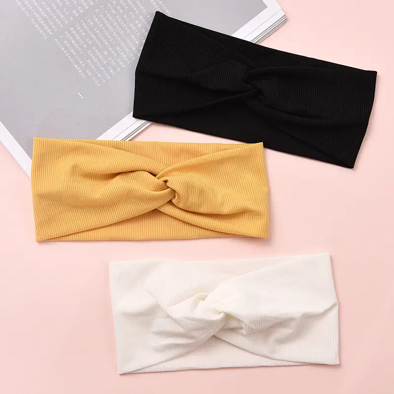 Women's Yellow Sweat-Absorbent Yoga Headband - Image 9