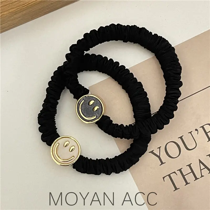 Bow Metal Hair Tie Large Intestine Hair Rope Square Round Heart Geometric Simple High Elasticity Durable Headband - Image 12