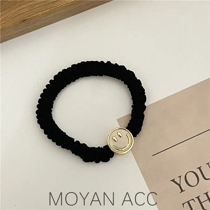 Bow Metal Hair Tie Large Intestine Hair Rope Square Round Heart Geometric Simple High Elasticity Durable Headband - Image 3